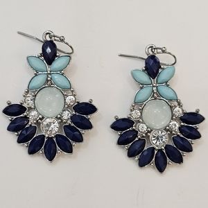 Fun statement earrings blues